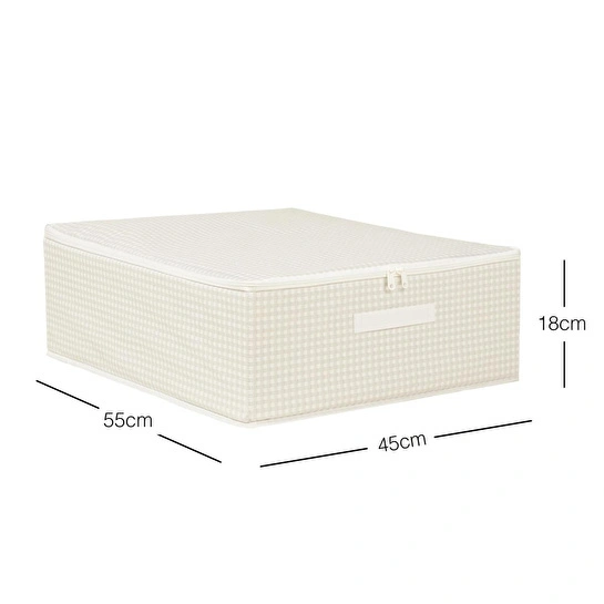 Home Wave Gri Pötikare Destekli Kutu Hurç 45 X 55 X 18 Cm
