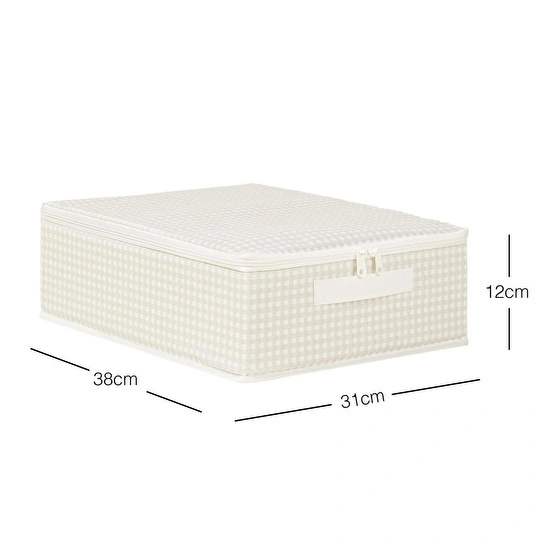Home Wave Gri Pötikare Destekli Kutu Hurç 31 X 38 X 12 Cm