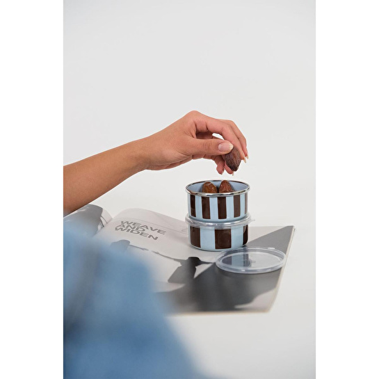 Emaylabxpeppythings Berry Emaye 4’lü Kapaklı Kase Çerezlik, Kahvaltılık, Reçellik, Zeytinlik, Sunumluk Seti 8cm 200 Ml