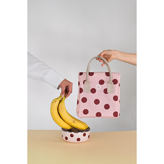 Emaylabxpeppythings Cherry 3’lü Set – Emaye Saklama Kabı, Emaye Kahvaltılık & Termal Taşıma Çantası 10 Litre