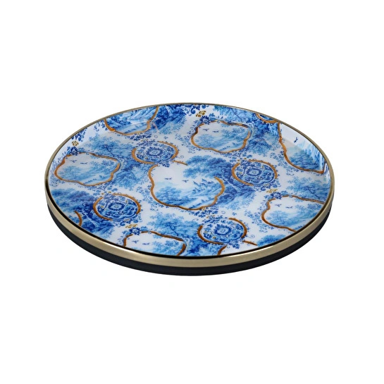 Lucky Art Blue Heritage Dekoratif Tepsi 36cm