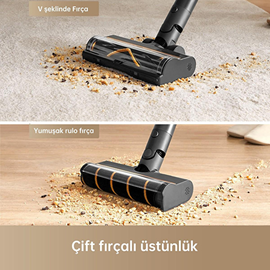 Dreame R10 Pro Dikey Süpürge, 65 Dakika Uzun Çalışma Süreli Dikey Süpürge, Hafif Ve Anti-tangle Özellikli, Sert Zemin