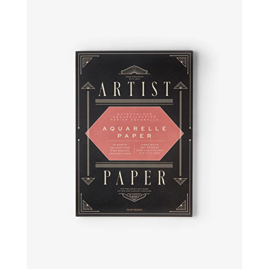 Printworks 15 Yaprak Sulu Boya Defteri - Aquarelle