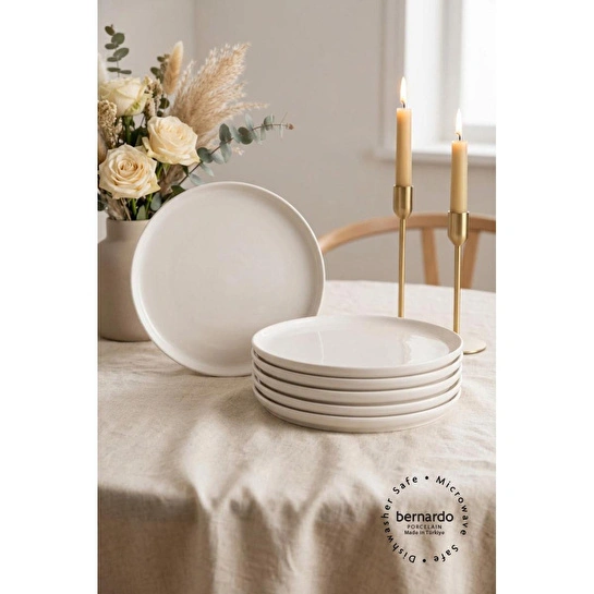 Bernardo Vera 6 Parça Pasta Takımı Beyaz