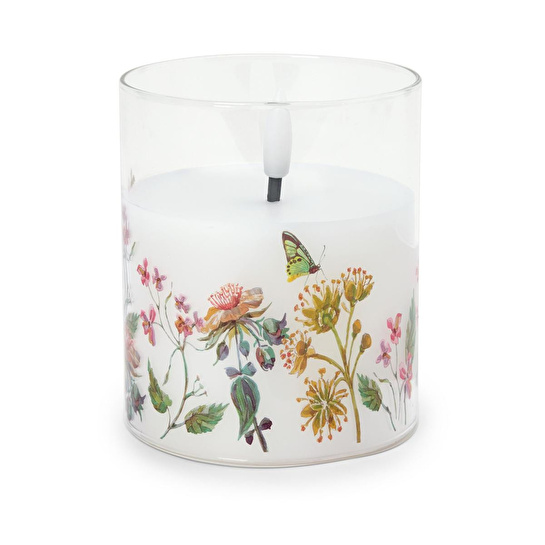 Tchibo Led Gerçek Mum, Cam, Çiçekler