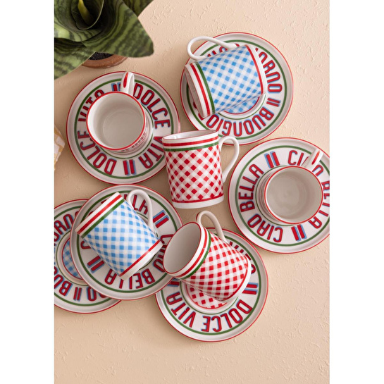 The Mia Cucina Türk Kahvesi Fincan Takımı 6 Kişilik