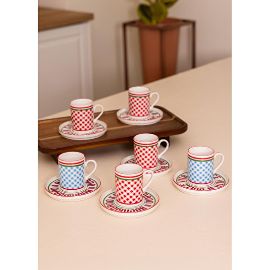 The Mia Cucina Türk Kahvesi Fincan Takımı 6 Kişilik