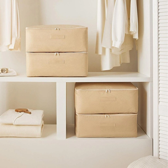 Home Wave 8'li Orta Boy Bej Pötikare Hurç Set 52 X 28 X 21 Cm