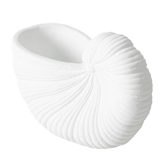 Mudo Home White Shell Vazo 21x10x15 Cm