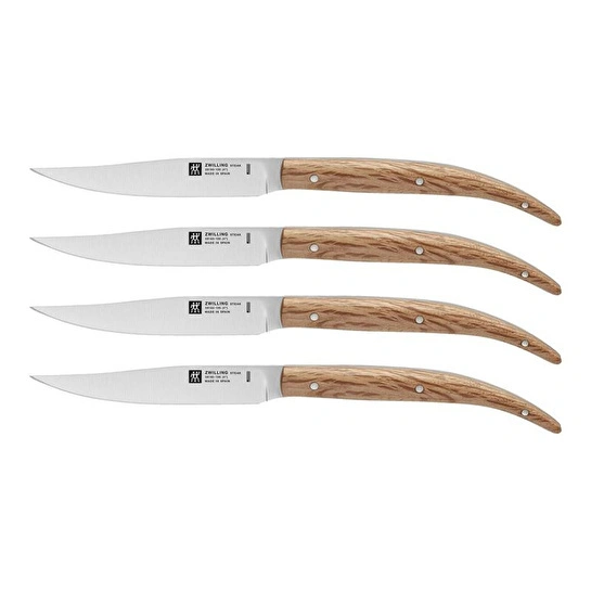 Zwilling Steaks 4'lü Biftek Bıçağı Seti Meşe Ağacı 4 Parça
