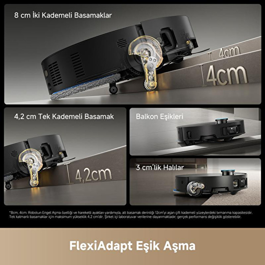 Dreame Matrix 10 Ultra Robot Süpürge Siyah, 30.000pa Emiş Gücü