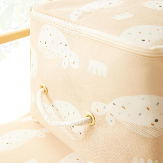 Ocean Home Textile 4'lü Çocuk Odası Sevimli Balina Hurç Set 2 Adet 30 X 22 X 18 / 2 Adet 52 X 28 X 21 Cm