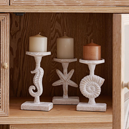 Mudo Home Seahorse Mumluk Beyaz 11x10x23 Cm