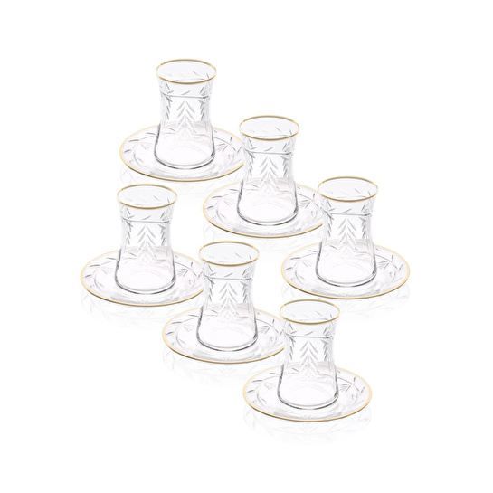 The Mia Leaf Çay Seti Gold 12 Parça