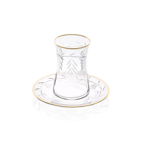 The Mia Leaf Çay Seti Gold 12 Parça