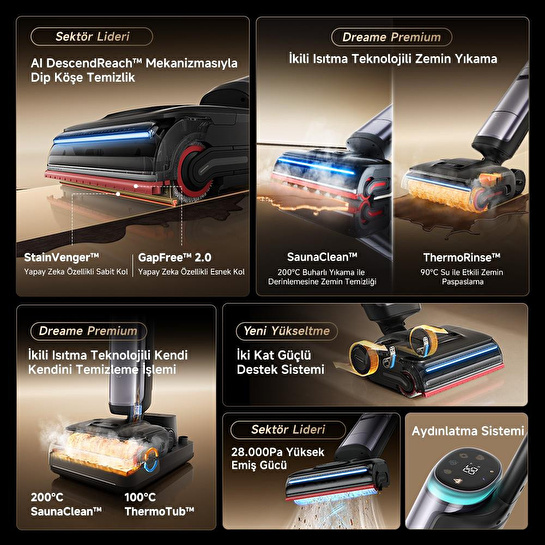 Dreame H16 Pro Steam Islak Ve Kuru Süpürge
