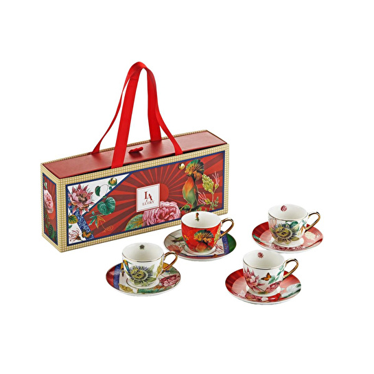 Lucky Art Liorine Bone 4’lü Kahve Fincanı Seti 90 Ml