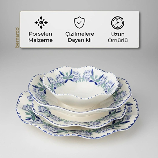 Bernardo Marlen 24 Parça Porselen Yemek Takımı