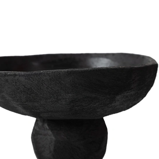 Mudo Home Black Stone Dekorati̇f Sunumluk 23x23x14 Cm