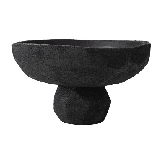 Mudo Home Black Stone Dekorati̇f Sunumluk 23x23x14 Cm
