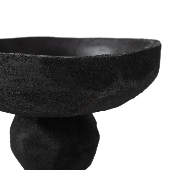 Mudo Home Black Stone Dekorati̇f Sunumluk 18x18x10 Cm