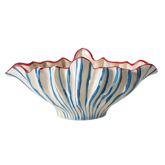 Mudo Home Blue Line Dekorati̇f Kase 42x24x18cm