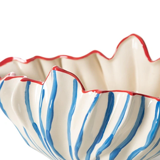 Mudo Home Blue Line Dekorati̇f Kase 42x24x18cm