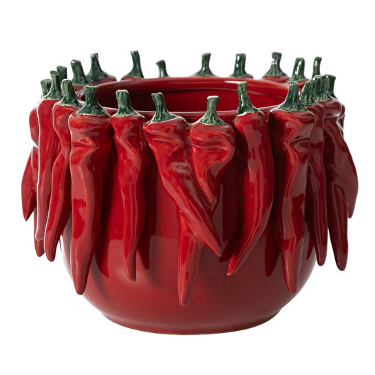 Mudo Home Chili Dekorati̇f Kase 25x25x19cm