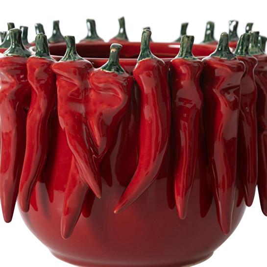 Mudo Home Chili Dekorati̇f Kase 25x25x19cm