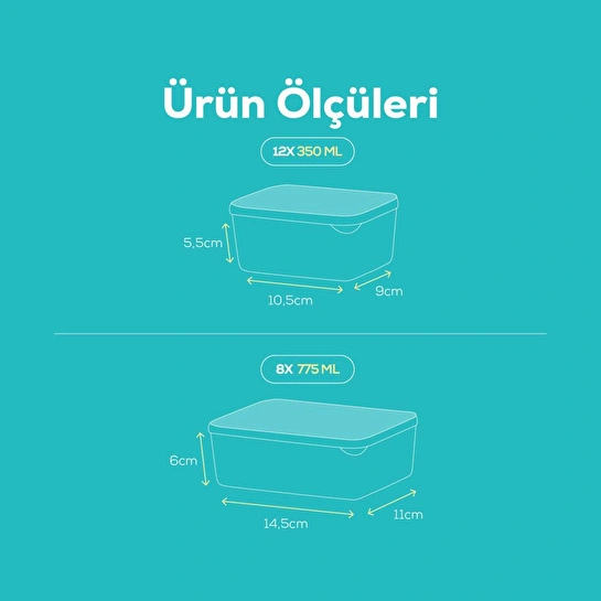 Vienev 20'li Buzdolabı Düzenleyici Organizer Mikrodalgaya Uygun Difriz Saklama Kabı Yeşil