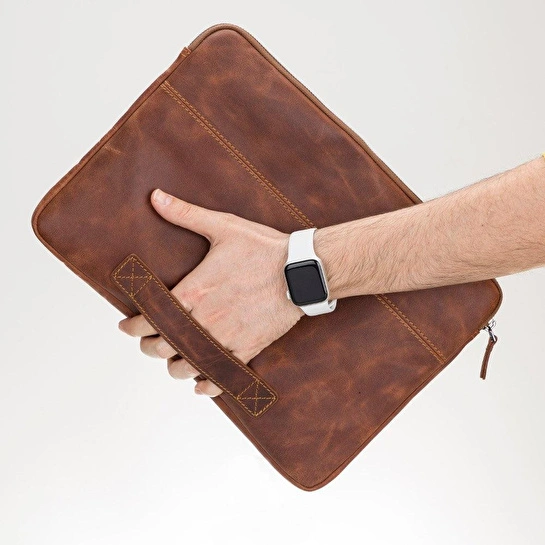 Bloominbag Torino Saddle Brown Super Slim 14inç Laptop / Macbook Kılıf
