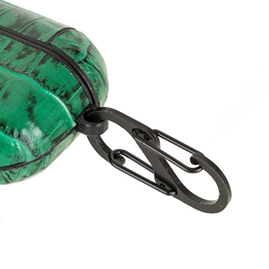 Bloominbag Aurel Hook Verdant Green Hakiki Deri Airpods Pro Kılıfı – Airpods Pro 1 & 2 Uyumlu