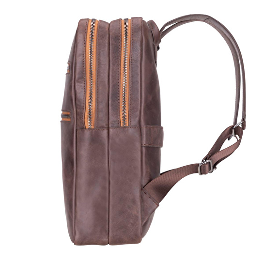 Bloominbag Atelier Espresso Brown Hakiki Deri Laptop Sırt Çantası – 16” Uyumlu