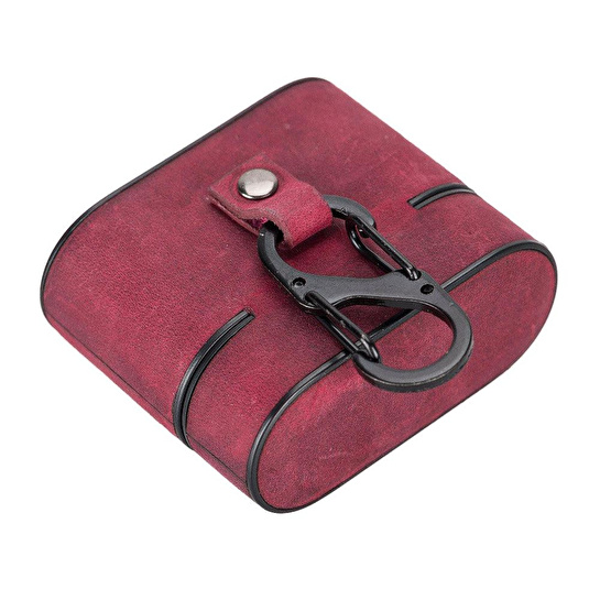 Bloominbag Aurel Clip Fuchsia Bloom Hakiki Deri Airpods 3 Kılıfı – Airpods 3 Uyumlu Charm Case