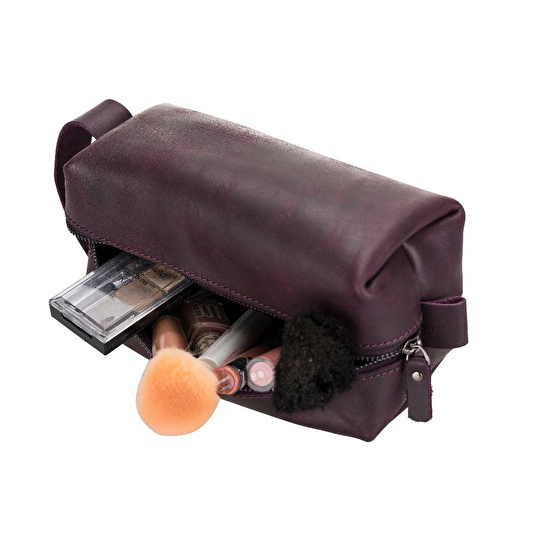 Bloominbag Voyage Dusty Plum Hakiki Deri Dopp Kit – X Large