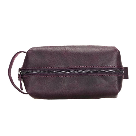 Bloominbag Voyage Dusty Plum Hakiki Deri Dopp Kit – X Large