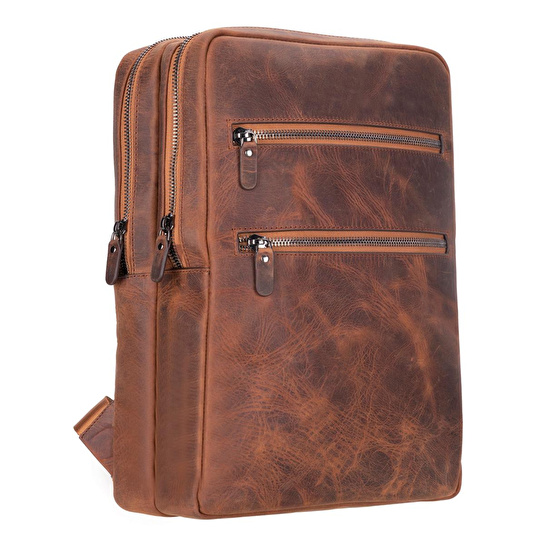 Bloominbag Atelier Heritage Saddle Hakiki Deri Laptop Sırt Çantası – 16” Uyumlu