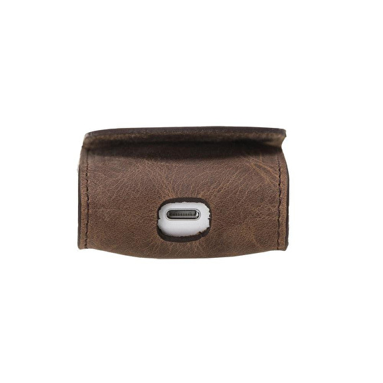 Bloominbag Aurel Heritage Saddle Charm Hakiki Deri Airpods Kılıfı – Airpods 1 & 2 Uyumlu