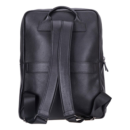 Bloominbag Atelier Onyx Black Hakiki Deri Laptop Sırt Çantası – 16” Uyumlu