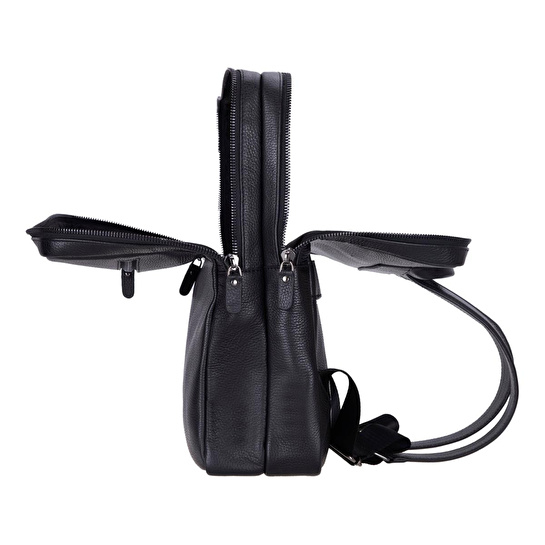 Bloominbag Atelier Onyx Black Hakiki Deri Laptop Sırt Çantası – 16” Uyumlu