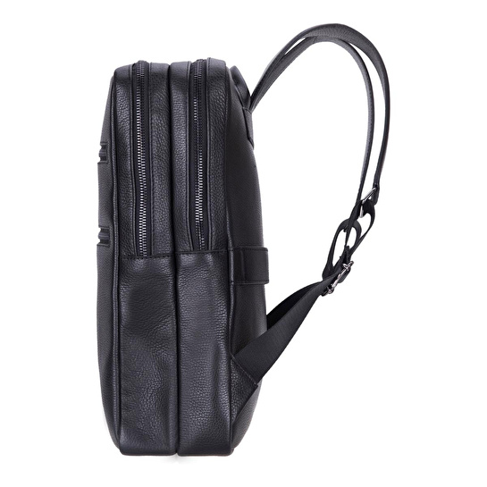 Bloominbag Atelier Onyx Black Hakiki Deri Laptop Sırt Çantası – 16” Uyumlu