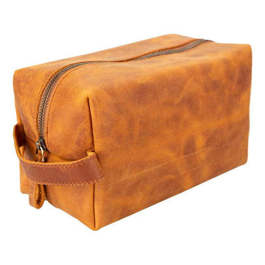 Bloominbag Voyage Moccasin Brown Hakiki Deri Dopp Kit – X Large