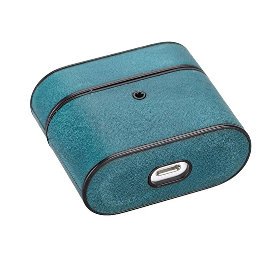 Bloominbag Aurel Clip Azure Sky Hakiki Deri Airpods 3 Kılıfı – Airpods 3 Uyumlu Charm Case
