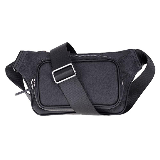Bloominbag Bloombag Noir Black Hakiki Deri Crossbody Belt Bag