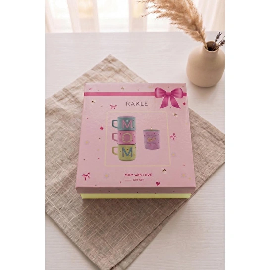 Rakle Mom With Love Stackable 4'lü Hediye Seti 180 Cc / 110 Gr
