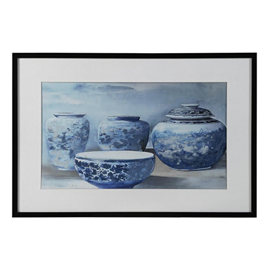 Mudo Home Blue Veil Çerçeveli̇ Yağliboya Tablo 63x93 Cm