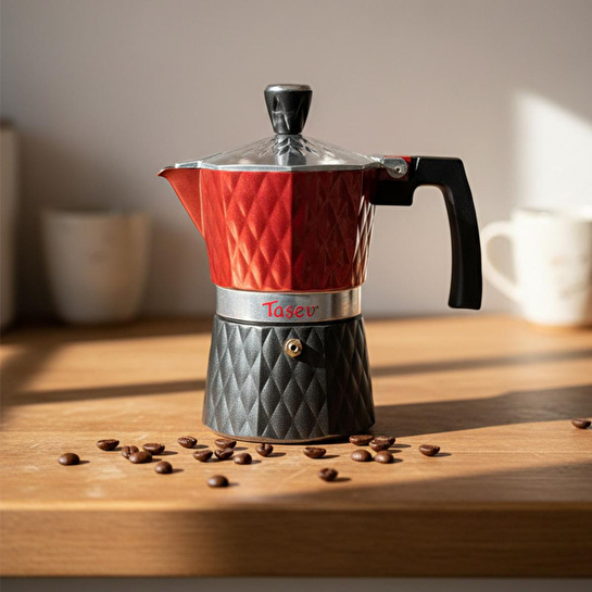 Bambum Taşev Tt1204 Diamante Moka Pot 3 Fincan (alüminyum)