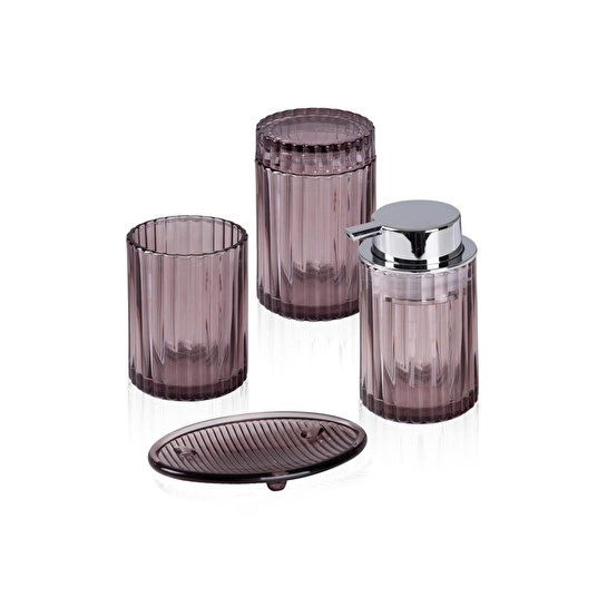 The Mia Vinka Banyo Seti 4 Parça Mor 300 Ml