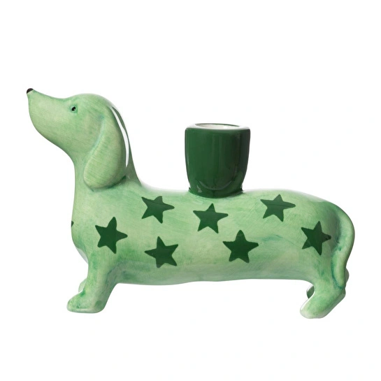 Mudo Home Green Puppy Mumluk 17x6x12 Cm