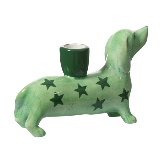 Mudo Home Green Puppy Mumluk 17x6x12 Cm